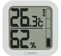 【メール便対応】ドリテック　デジタル温湿度計 ルフト　ホワイト　【品番：O-402WT】のサムネイル