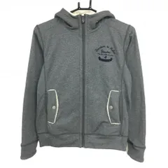 パラディーゾ ジップパーカー グレー 裏微起毛 フード・袖口裏ボア レディース M ゴルフウェア Paradiso