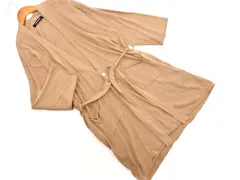 nano universe ナノユニバース リネン混 ロング カーディガン sizeM/茶 ■◇ レディース