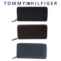 トミーヒルフィガー TOMMY HILFIGER ラウンドファスナー長財布 WELLESLEY 小銭入れ付き レザー メンズ ロゴ 31TL13X015 BOX付