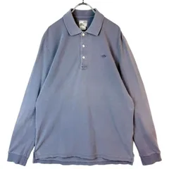 ラコステLacoste VINTAGE WASHED長袖ポロシャツワニロゴワッペンワンポイント水色ライトブルー灰色グレー鹿の子コットングランパコアレトロvintageヴィンテージ50529