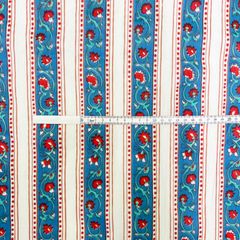 【商用可/1m】インド産ハンドブロックプリント生地 NHB225 ボーダー