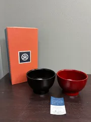 【輪島塗　合鹿椀×1客】布着本堅地　角藤漆器店　未使用/長期保管品 輪島塗 合鹿椀×1客】布着本堅地 角藤漆器店 未使用/長期保管品