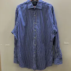 Polo by Ralph Lauren 長袖 シャツ 90年代 vintage BD ボタンダウンシャツ ストライプ柄 REGENT 90`s vintage ホンコン製 メンズ ブルー ホワイト