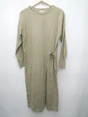 ◇ Θ AZUL BY MOUSSY アズールバイマウジー 長袖 膝下丈 ワンピース サイズM カーキ系 レディース P  【1410230018253】