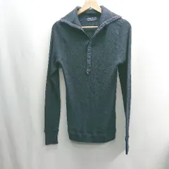 ◇ ⊇ ZARA MAN ザラ 長袖 ニットカットソー サイズL ネイビー メンズ E  【1412260012362】