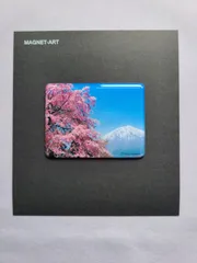 新品 富士山（中）Shinji Ishihara No.3 富士と桜１ FJ03　マグネットアート　日本の風景　日本土産 [ゆうパケット]