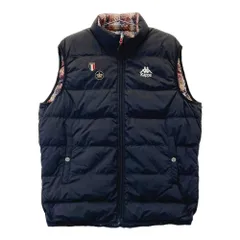 サイズ：O KAPPA GOLF カッパゴルフ  リバーシブル ダウンベスト  ブラック系 [240101419342] ゴルフウェア メンズ ストスト