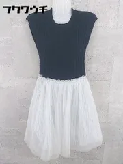 ◇ Rirandture 切替チュール ノースリーブ ミニ ワンピース サイズ02 ネイビー ホワイト ライトブルー レディース 【中古】 【1002801092382】のサムネイル