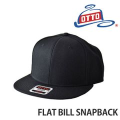 OTTO 帽子 《ブラック》新品 未使用 オットー キャップ フラットビルキャップ ストレートつば ベースボールキャップ 無地 バイカラー ストリート サイズ調節可能【D6E】ファッション メンズ