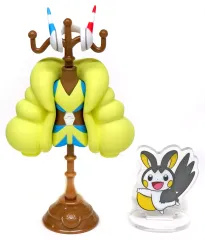 【中古】トレーディングフィギュア コスチューム：カミツレ＆エモンガ 「ポケットモンスター フィギュア ミニチュアトルソー」 ポケモンセンター限定