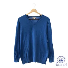 【訳アリ】 Gap ギャップ トップス ニット セーター Vネック シンプル 長袖 レディース ブルー M 901-5066 送料無料 古着