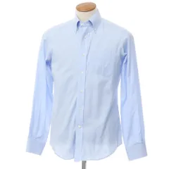 【中古】メイカーズシャツ カマクラ Makers Shirt 鎌倉 コットン ボタンダウン ドレスシャツ ブルー【サイズ39-87】【メンズ】
