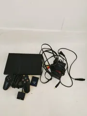 SONY ps2 SCPH-70000 薄型 チャコールブラック 通電ゲーム起動確認済 メモリーカード、コントローラー、ACアダプター付 PlayStation2 プレステ2