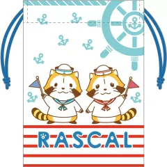 【中古】バッグ B.ラスカル マリンデザイン 巾着 「あらいぐまラスカル」