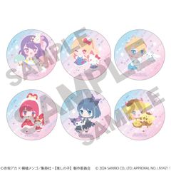 [Oshi no Ko] x Sanrio Characters_Trading Glitter Can Badge [Complete Box / 6 pieces]