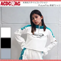 ACDC RAG エーシーディーシーラグ FutureTrip ロンT Tシャツ 長袖 原宿 原宿系 ファッション サイバー サイバーパンク Y3K 天使界隈 未来 派手 jr-498-124のサムネイル