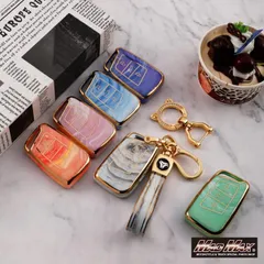 フォルクスワーゲン専用 大理石調 TYPE D TPUスマートキーケース 各色