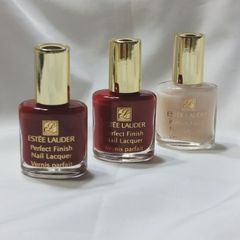 ESTEE LAUDER/エスティローダー 　パーフェクトフィニッシュ　ネイルエナメル　パーフェクトレアワイン　パーフェクトオートレッド　パーフェクトシアーヌード　3点セット　AA582