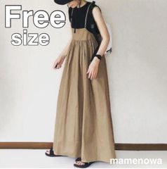 韓国　ロングワンピース　キャミワンピース　マキシ丈　ジャンパースカート　Aライン
