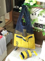 【新品】ZUTTO エコバッグ (イエロー/ネイビー)