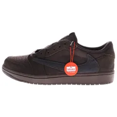 NIKE (ナイキ) ×TRAVIS SCOTT AIR JORDAN1 LOW OG SP VELVET BROWN DARK MOCHA DM7866-202  トラヴィススコット エアジョーダン1 ベルベットブラウン ローカットスニーカー