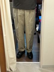 NORSPORT ノースポート ツータックチノ メンズパンツ チノパン 綿パンツ カジュアルパンツ ブラウン系 ベージュ W38L33 A-633