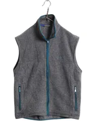 【お得なクーポン配布中!】 80s エルエルビーン フルジップ フリース ベスト メンズ レディース M 程 古着 ヴィンテージ アウトドア ハイネック 重ね着 前開き 無地 灰