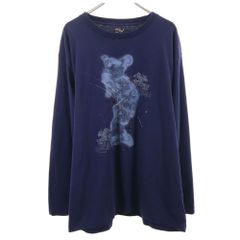 水曜どうでしょう 長袖 ロングTシャツ L ネイビー 大泉洋 鈴井貴之
