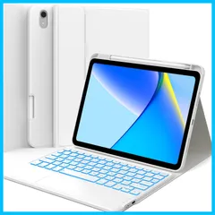 ホワイト マグネット付き type-c充電式 11インチキーボード付きケース 2025モデル A16 ipad ペンシルホルダー付き 多角度調整 脱着式 セミシリコン材質のケース 2台デバイスマルチペアリング JIS基準日本語配列 ケースき キーボード 第11