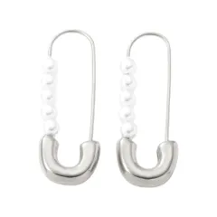 【シルバー × ピアス】[Cream dot. クリームドット公式] ピアス レディース ステンレス製 金属アレルギー つけっぱなし サージカルステンレス キャッチレス フープ 安 ピン 5粒 パール 小粒 大人