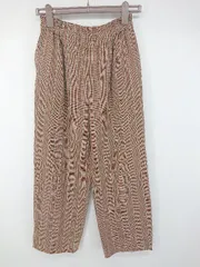 ◇ green label relaxing UNITED ARROWS チェック タック パンツ サイズ38 ベージュ オレンジ ブラック系 レディース P  【1308160084809】