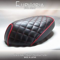 □【JOG SA36J　JOG ZR SA39J　ジョグ】カスタムシート　黒/赤（ダイヤ柄）《Euphoria》張替え済!!□MK55907□MK56203
