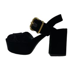 未使用級✨PRADAプラダ　パンプス　サンダル　3XP064 アンクルストラップ PRADA フラワーモチーフ サンダル アンクルストラップ