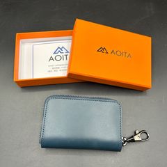 AOITA  本革キーケース  栃木レザー  多機能  カード入れ  スマートキーケース