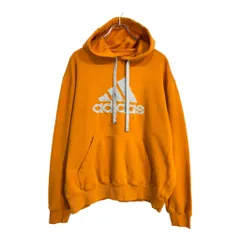 adidas アディダス ロゴ スウェット パーカー オレンジ(メンズ L)中古 古着 U6083