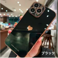 iPhone14 14Plus 14Pro 14ProMax 【ブラック】スマホカバー スマホケース くすみカラー iphoneケース ハート シンプル  クリア 韓国 ハート柄  iphoneカバー スマホケース