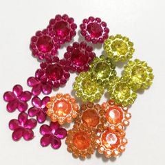 デコパーツ 　フラワー 　3色　ネイルパーツ