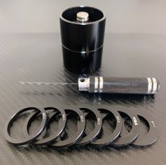ミニ四駆　ホイール穴あけ治具(7種ホイール全種類対応 ドリル付属)  専用工具