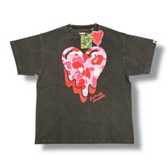 参考上代30800円 未使用品 A BATHING APE X EU 25SS CAMO SS TEE カモ 半袖Tシャツ カットソー BAPE EU アベイシングエイプ エモーショナリーアンアベイラブル コラボ EU-HR8-0000-C29 ブラック  L
