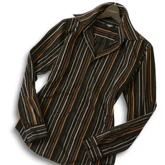 【00s★Y2K VINTAGE】TORNADOMART トルネードマート 通年★ 長袖 ストライプ スリム シャツ Sz.M メンズ 日本製