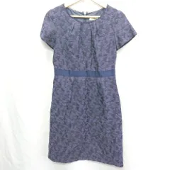 ◇ SOUP スープ 半袖 ミニ丈 ワンピース サイズF ネイビー系 レディース E  【1407020056168】