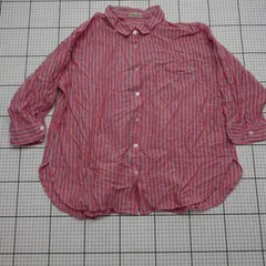 ◇ ⊂ SM２ サマンサ モスモス ストライプ柄 長袖 シャツ サイズF レッド系 レディース E  【1509190036008】