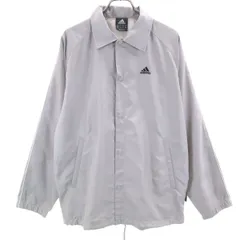 adidas アディダス コーチジャケット S グレー 裏メッシュ メンズ 古着