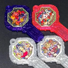 妖怪ウォッチ★妖怪アーク　4本セット　鍵　夜叉エンマ紅蓮　モモタロニャン　認MEN　にんぎょ　妖怪ウォッチシャドウサイド