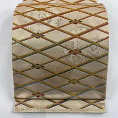 袋帯 北出工房 北出与三郎 花模様 菊 唐金色 O-3493 袋帯 北出工房 北出与三郎 花模様 菊 唐金色 O-3493