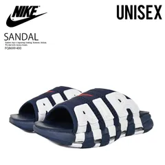 NIKE (ナイキ)  AIR MORE UPTEMPO SLIDE (エア モア アップテンポ スライド) レディース メンズ サンダル モアテン ビーチ 海 プール アウトドア カジュアル ストリート (ネイビー/ホワイト/レッド) FQ8699 400