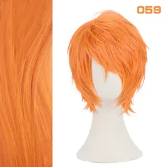 【お取寄せ商品！納期ご相談下さい！】コスプレ耐熱ウィッグ オレンジ ショートウィッグ ◆ハイキュー!!/日向翔陽 ◆BLEACH/黒崎一護 等 ◆192色のバリエーション！多様キャラのコスプレに最適です！ 【1304-059】