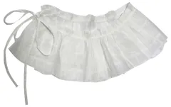 [UTO14] 付け裾 レース巻き スカート レディース 刺繍 韓国 アイドル ホワイト ふりふり ファッション コスプレ おしゃれ 重ね着 フリル 女性用 学生 コリアン ガールズ シースルー チュールスカート ミニスカート (タイプ3) [タイプ③]