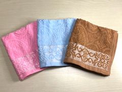 【現地買付】ウズベク綿ハンドタオル（サマルカンド）/ ウズベキスタン